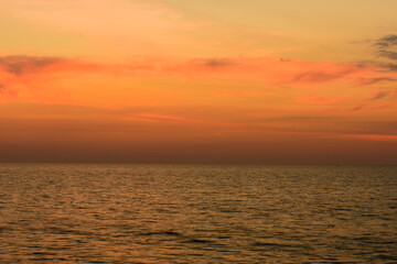 Naklejka na ściany i meble Landscape of sunset with at Nai Yang Beach, Phuket Province, Thailand.