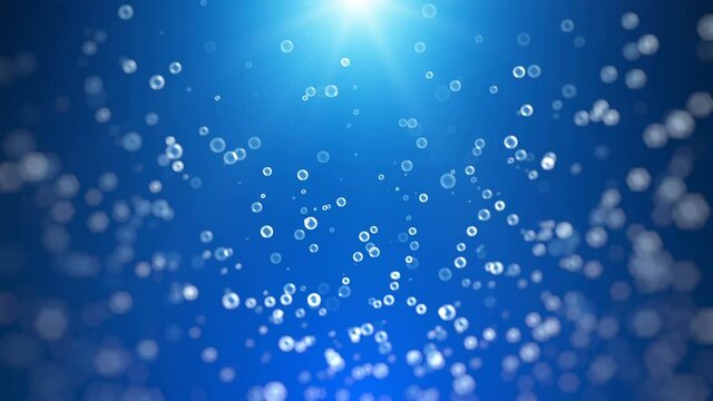 Underwater air bubbles background scene
