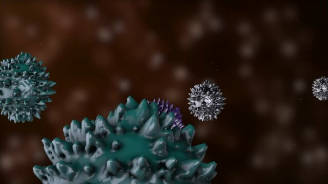 3D animation of the antibodies system callled to fight against the virus.