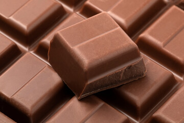  Pieces of milk chocolate full frame