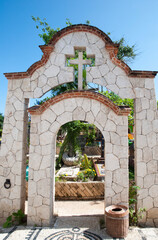 Traditional Mexican Cemetery Entrance