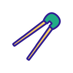 training sushi sticks icon vector. training sushi sticks sign. isolated color symbol illustration