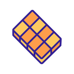 chocolate bar icon vector. chocolate bar sign. isolated color symbol illustration