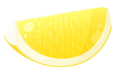 カットレモンのイラスト_くし切り