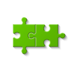 Fototapeta premium Puzzle two piece business presentation. Circle infograph. 2 Step process diagram. Section compare banner.