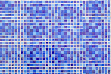 Blue ceramic tile mosaic