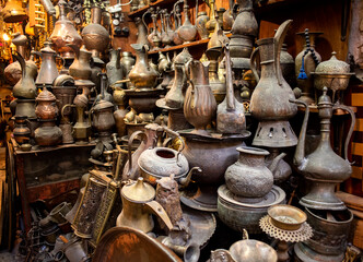 antique arabic jugs vases trays