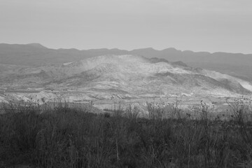 Fototapeta premium Mountains of Big Bend in Black and White