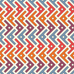 Ethnic, tribal seamless surface pattern. Repeated symbols background. Ancient folk ornament. Geometric figures motif. Geo abstract wallpaper. Digital paper, textile print.