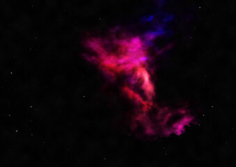 Being shone and star field against space.