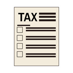 tax financial document paper isolated icon