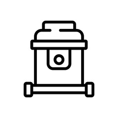 apartment wet vacuum cleaner icon vector. apartment wet vacuum cleaner sign. isolated contour symbol illustration