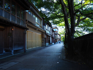 金沢　主計町茶屋街 　Kazuecho chayagai in Kanazawa, Ishikawa, Japan