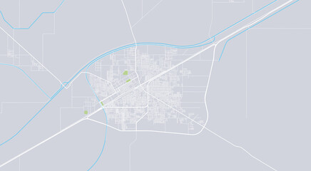Urban vector city map of Okara, Pakistan
