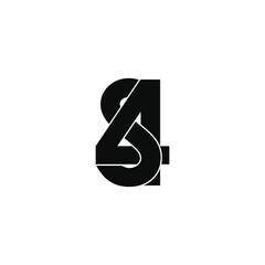 s4 letter original monogram logo design