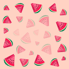Background of watermelon slices