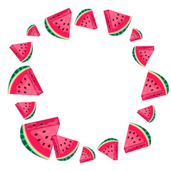Frame of watermelon slices