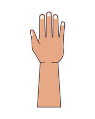 hand human stop signal icon