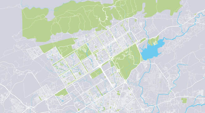 Urban Vector City Map Of Islamabad, Pakistan