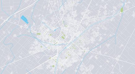 Urban vector city map of Faisalabad, Pakistan