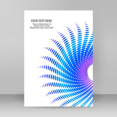 Halftone dot pattern circle swirl Design elements mockup poster09