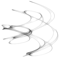 Fototapeta premium Drawn sketch line art computer generated art
