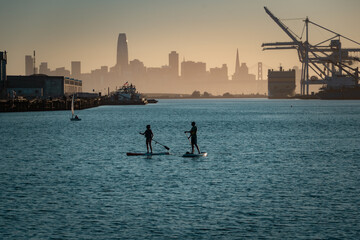Oakland Harbor Stand up paddle boarding 