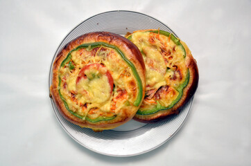 Mix of mini pizzas . Little pepperoni pizza . Little pizza .