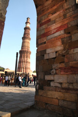 Qutub minar, Delhi Monument Fort Landscape, Historical, New Delhi, India