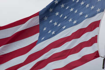 United States flag in the breeze