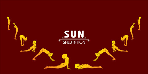 A Girl doing Sun Salutation for International Yoga Day observed on 21st June