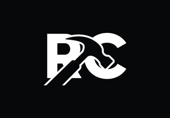 Initial Monogram Letter R C Logo Design Vector Template. R C Letter Logo Design