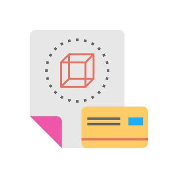 Design of executable file format symbol. Flat icon design.