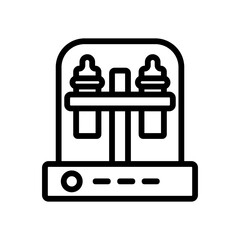 sterilization electronic equipment icon vector. sterilization electronic equipment sign. isolated contour symbol illustration