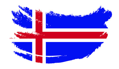 iceland flag and map collage