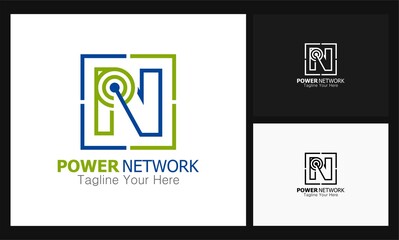 power network concept design link logo