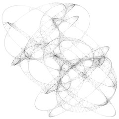 Abstract curve line art sketch illustration