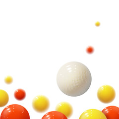 Realistic soft spheres. Plastic bubbles. Glossy balls