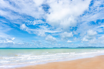 View of Transparent blue sea water background
