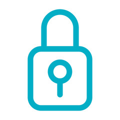 safe secure padlock line style icon
