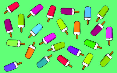 background with colorful ice cream