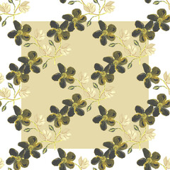 Watercolor flowers, seamless pattern - 357020188