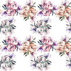Flowers, hand painted ,watercolor, seamless pattern - 357020336