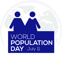 Vector or icon of World Population Day. July 11