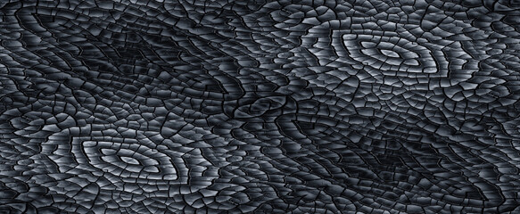 Fish scale dark pattern on raw concrete cement space to decorative style. Seamless texture background to decorate on the wall. © Roman's portfolio