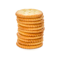 Cracker isolated on white background.