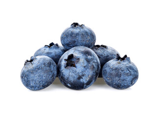 Blueberries isolated on white background
