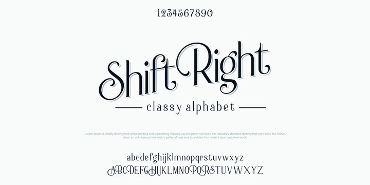 Custom font bundle script serif. Alphaber vector illustration