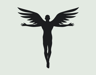 Simple vector of winged person