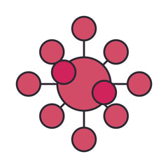 covid19 virus particle isolated icon